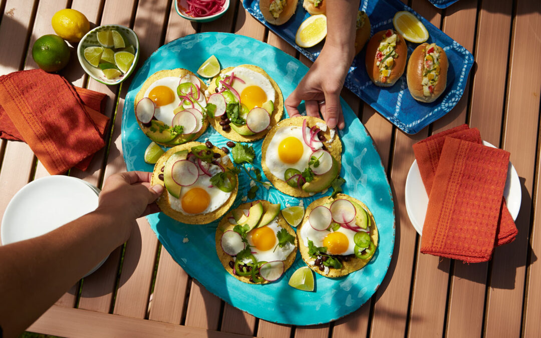 Black Bean and Egg Tostadas