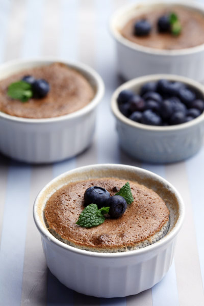 Blueberry Soufflés