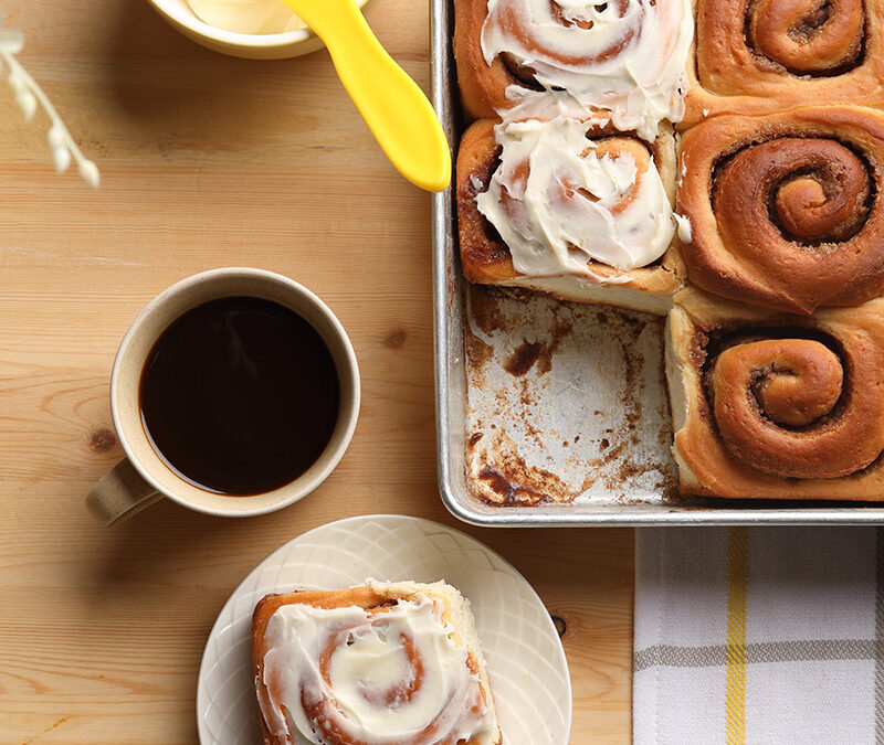 Cinnamon Buns with Cream Cheese Frosting