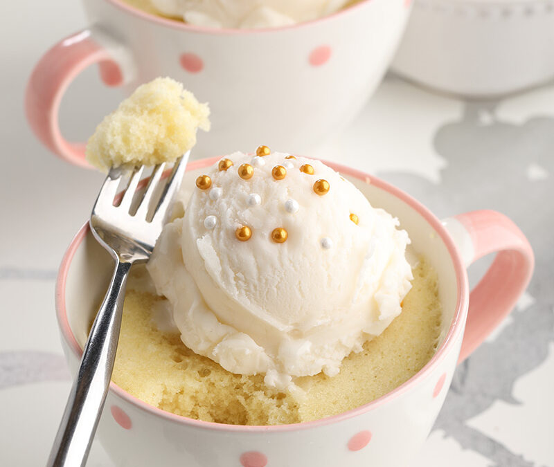 Vanilla Cranberry Mug Cake