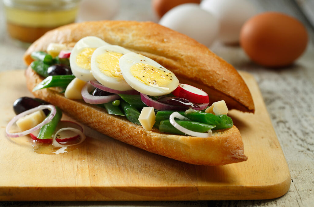 Egg and Green Bean Salad Sandwich