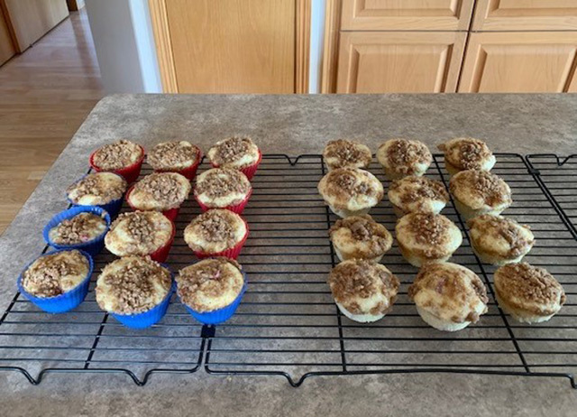 Rhubarb Muffins with Streusel Topping
