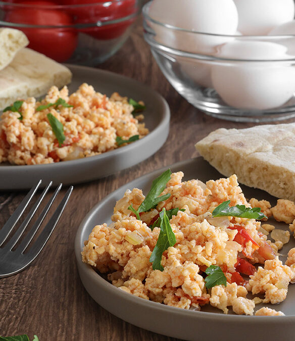 Trinidadian Scrambled Eggs with Tomato