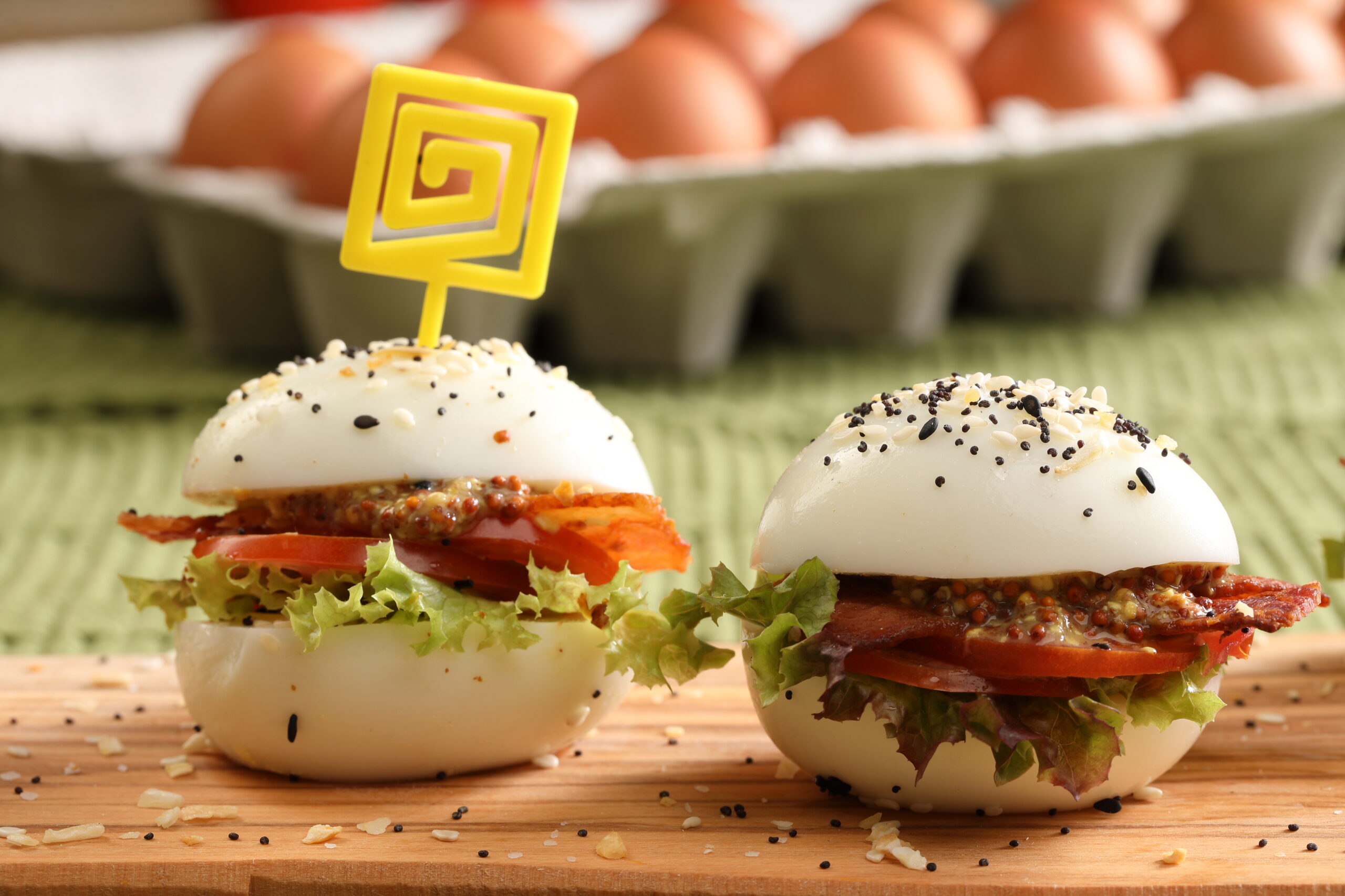 BLT egg sliders