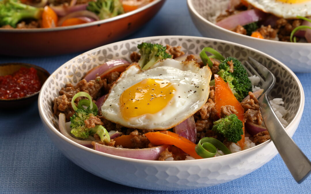 Stir-Fried Pork with Fried Eggs