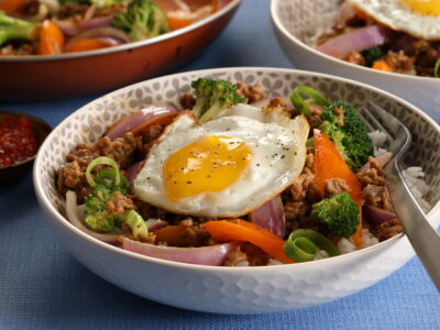 Stir-Fried Pork and Fried Eggs