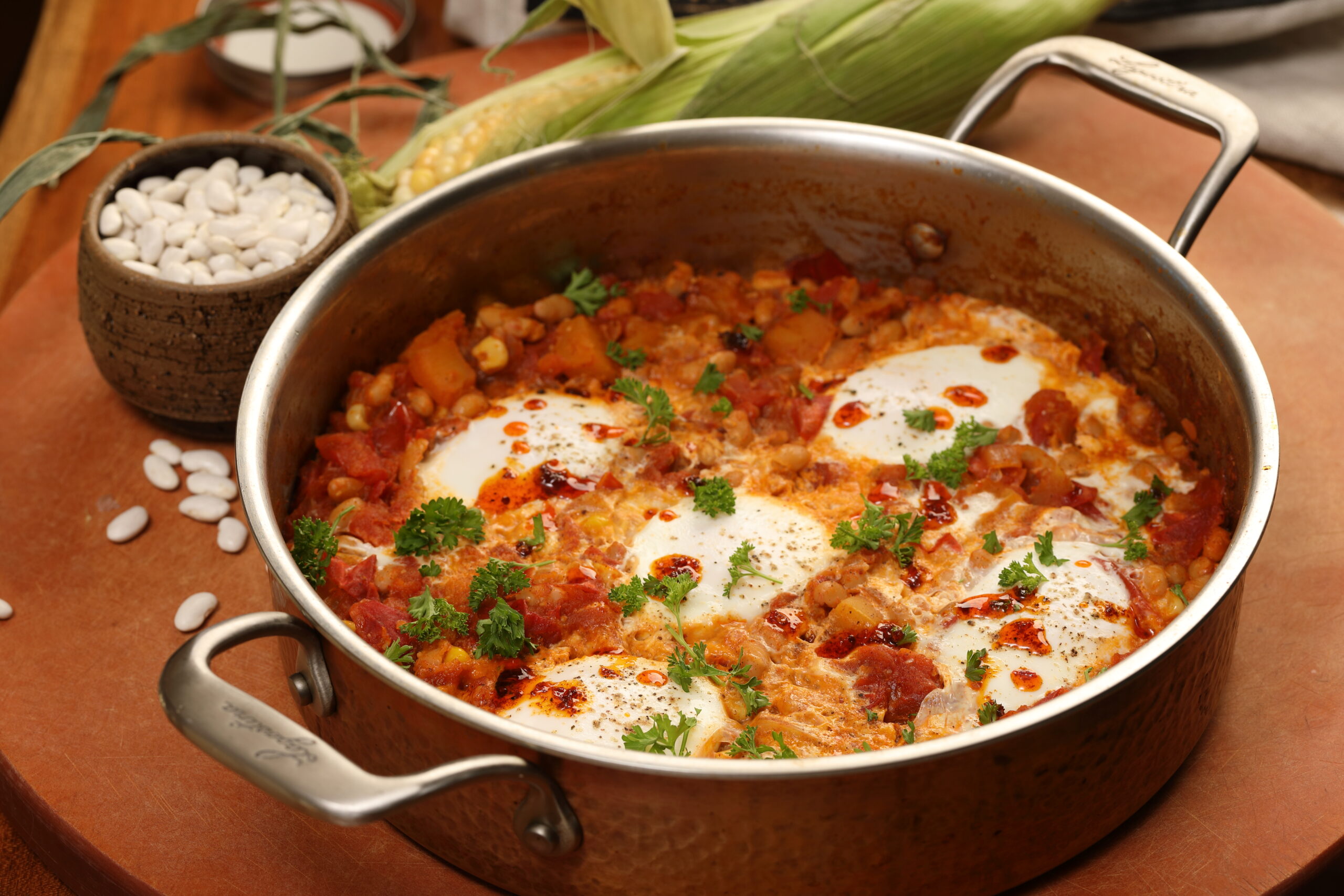 Three Sisters Shakshuka Three Sisters, Shakshuka, Indigenous recipe, Canadian, Canada